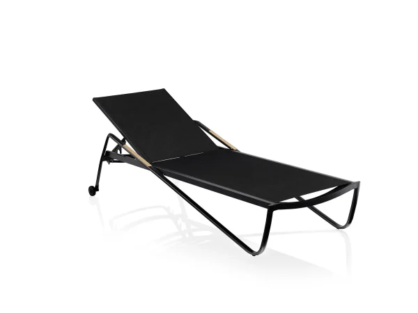 bain de soleil KETTLER Diamond en aluminium gris anthracite avec dossier inclinable