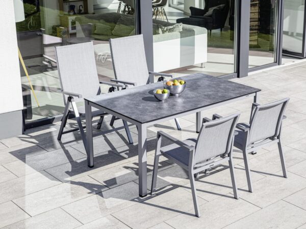 fauteuil de jardin KETTLER Rasmus avec accoudoirs et structure en aluminium au design épuré