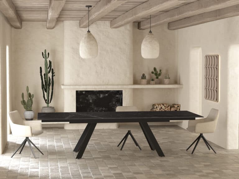 table de jardin Grande Ontario avec plateau spacieux et structure design adaptée aux grandes tablées en extérieur
