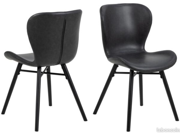 Chaise Batilda cognac ou noire