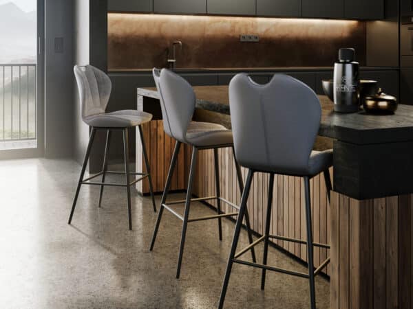 Tabouret de bar pivotant AKANTE New Jersey en 65 ou 75 cm.